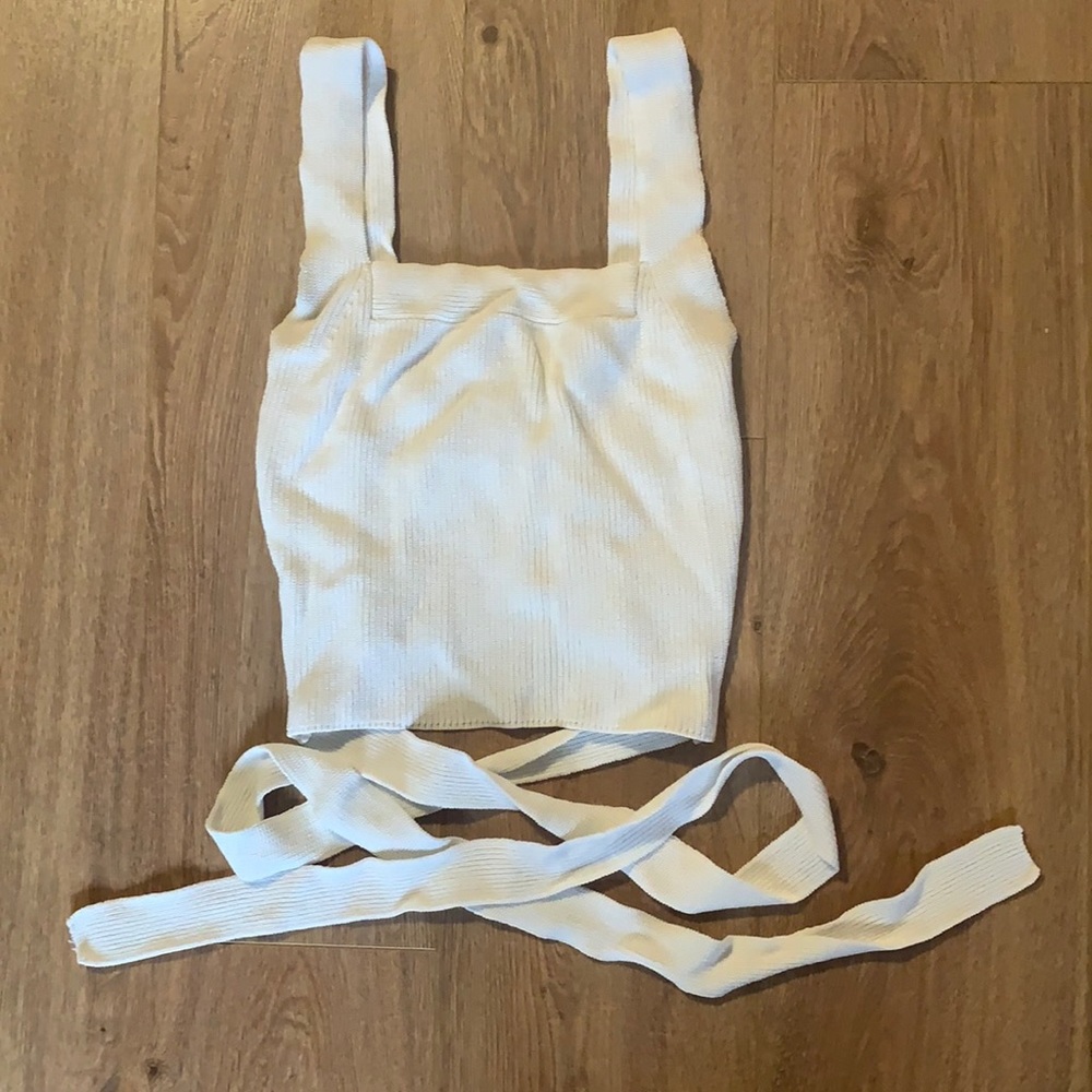 Urban Outfitters cross back square neck crop top size XS